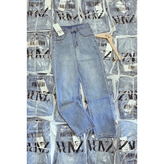 Quần jeaan suông ZR xanh mài