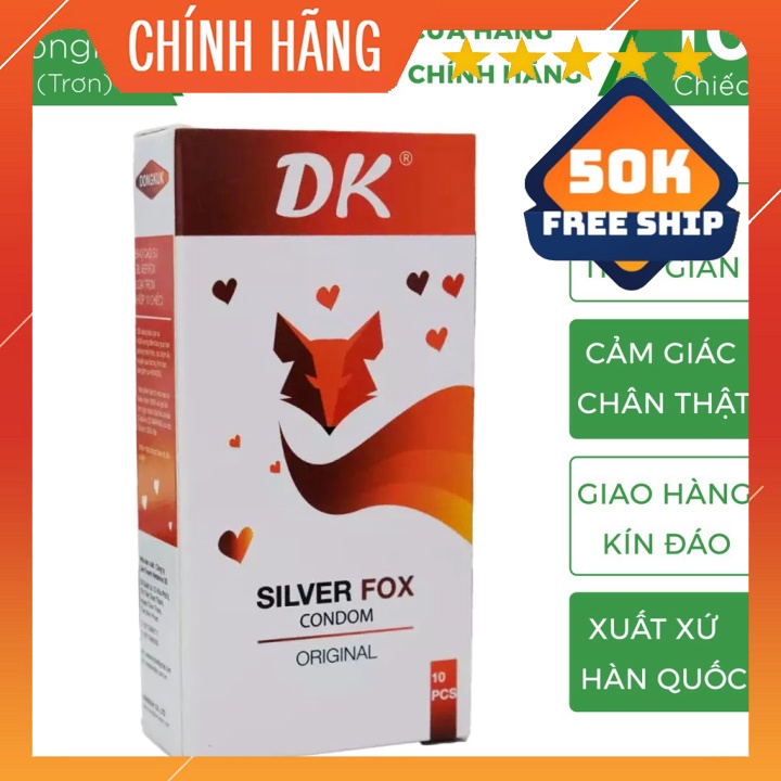 Bao cao su siêu mỏng Dongkuk Silver Fox Hàn Quốc( hộp 10 chiếc) - Phan An CN357