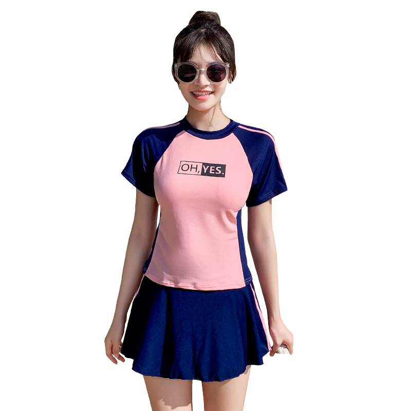 Set Đồ Bơi Áo Tay Ngắn Quần Short Phong Cách Thể Thao Cho Nữ | BigBuy360 - bigbuy360.vn