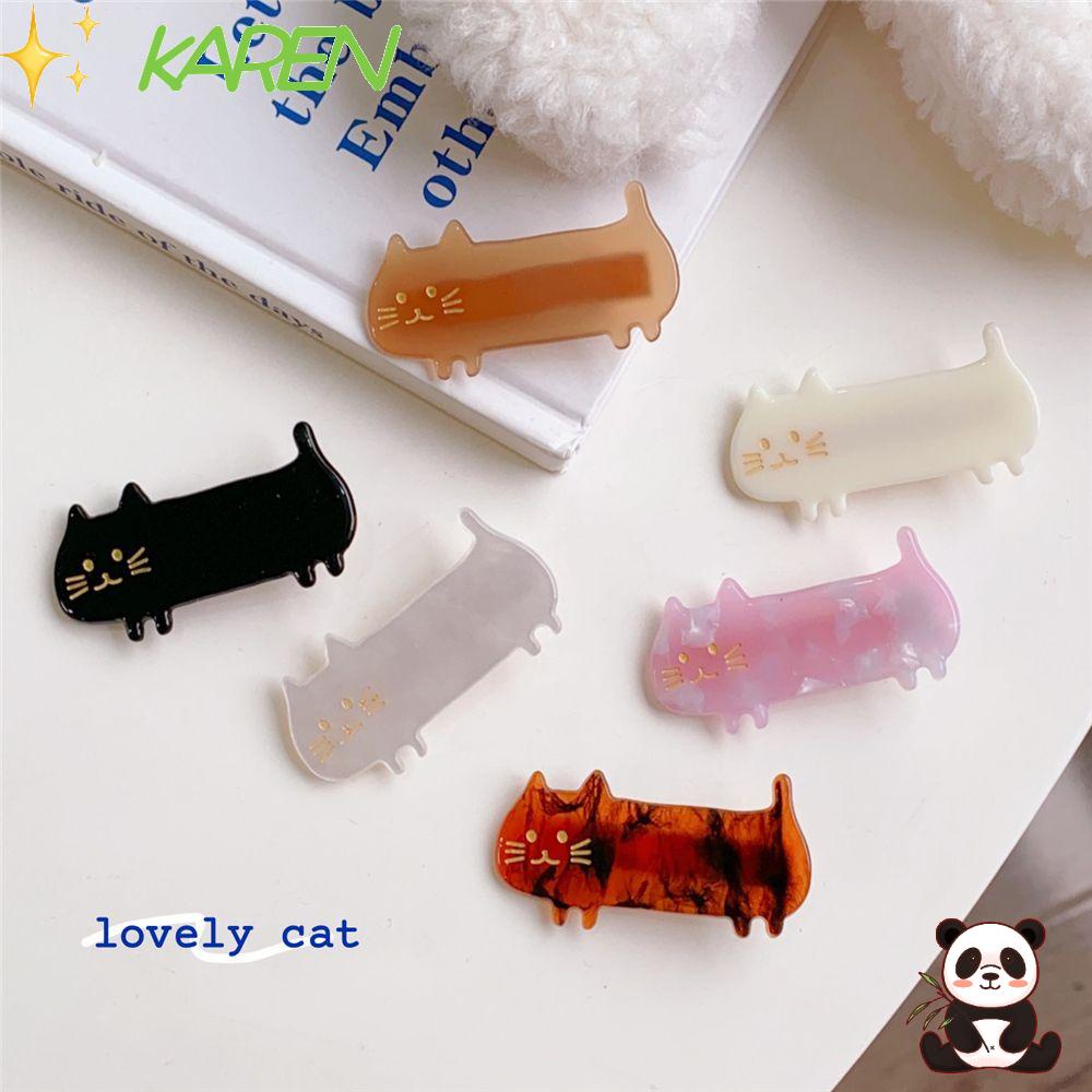 Kẹp Tóc Hình Mèo Bằng Kim Loại Dễ Thương Thời Trang