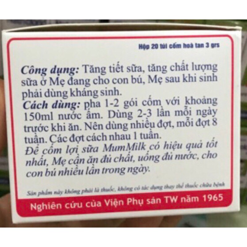 CỐM LỢI SỮA MUM MILK ( Mua 10 tặng 1 Gel Rửa Tay Khô Dr.Safe 100ml )