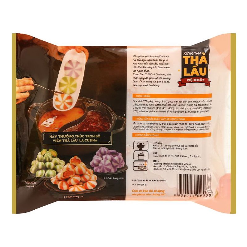 RẺ NHẤT SHOPEE Viên thả lẩu, Bánh bao trứng nhím cam nhân Trứng Cá / Phô Mai Trứng Muối Lacusina 500g