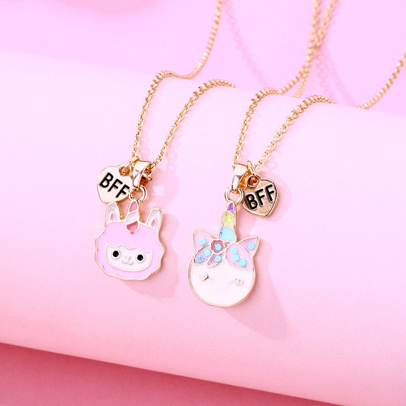 Set 2 Vòng cổ Hợp Kim Mặt Hình Lạc Đà Hoạt Hình