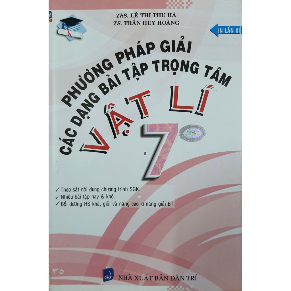 Sách - Phương pháp giải các dạng bài tập trọng tâm Vật Lí 7