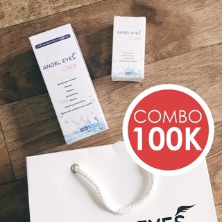 COMBO Nước Ngâm Lens 150ml + Nhỏ Mắt Lens 13ml Angel Eyes Aqua B5
