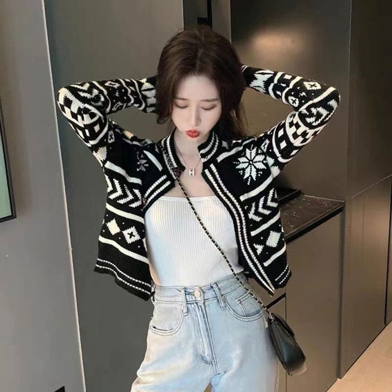 Áo Khoác cardigan Dệt Kim Tay Dài Dáng Rộng Phong Cách Hàn Quốc Thời Trang Mới Cho Nữ