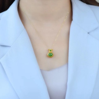 Mới vòng cổ Bạc 925 Mặt Hình Chiếc Ví Đơn Giản Cổ Điển