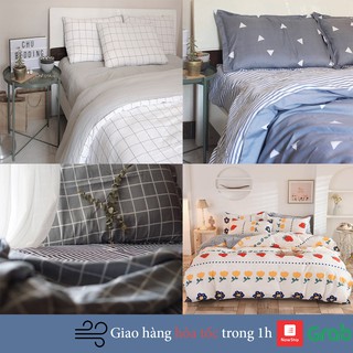 Set chăn ga gối 5 món cotton poly, họa tiết vintage Hàn Quốc - Gác xép decor