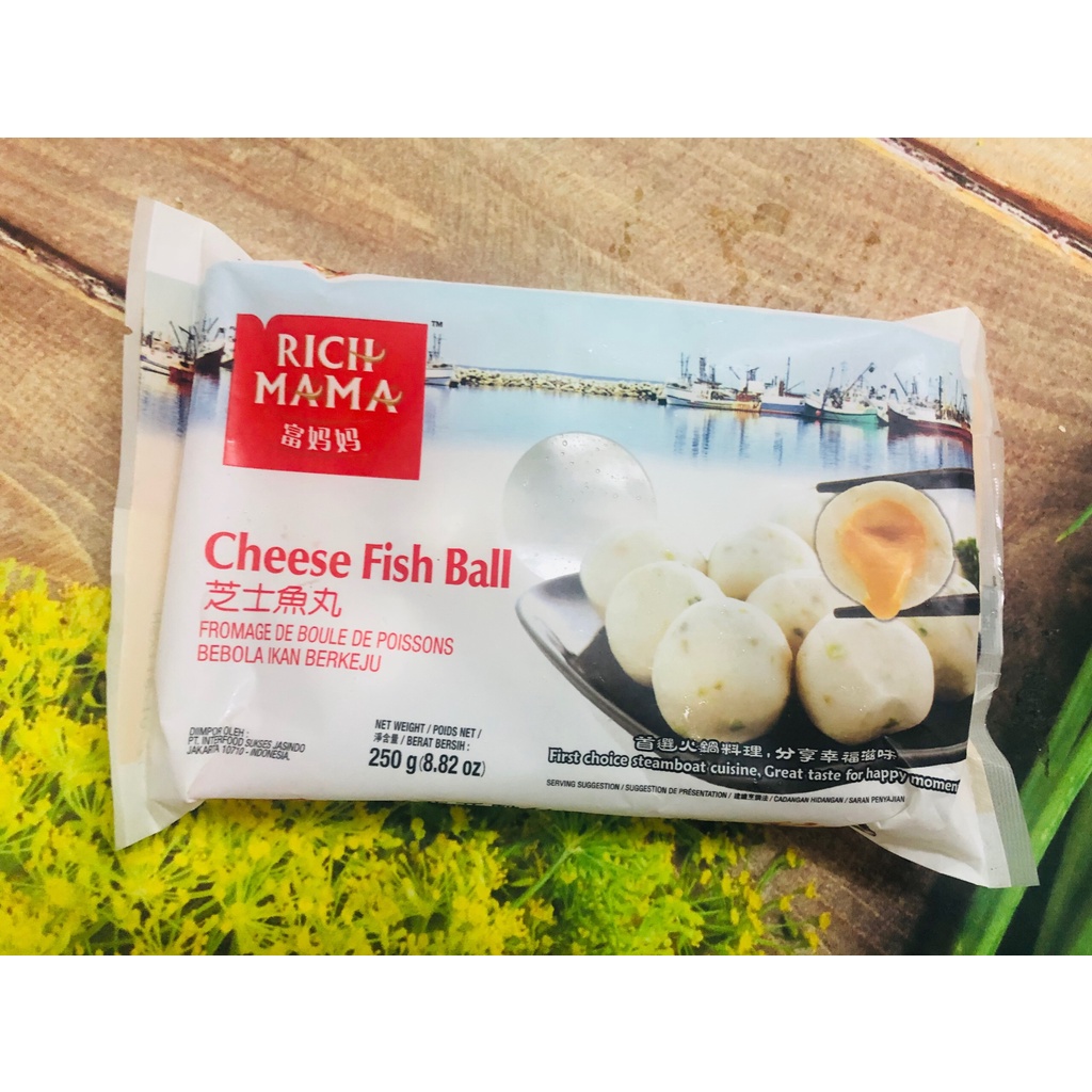 Cá viên nhân phô mai Rich mama gói 250g nhập khẩu Malaysia