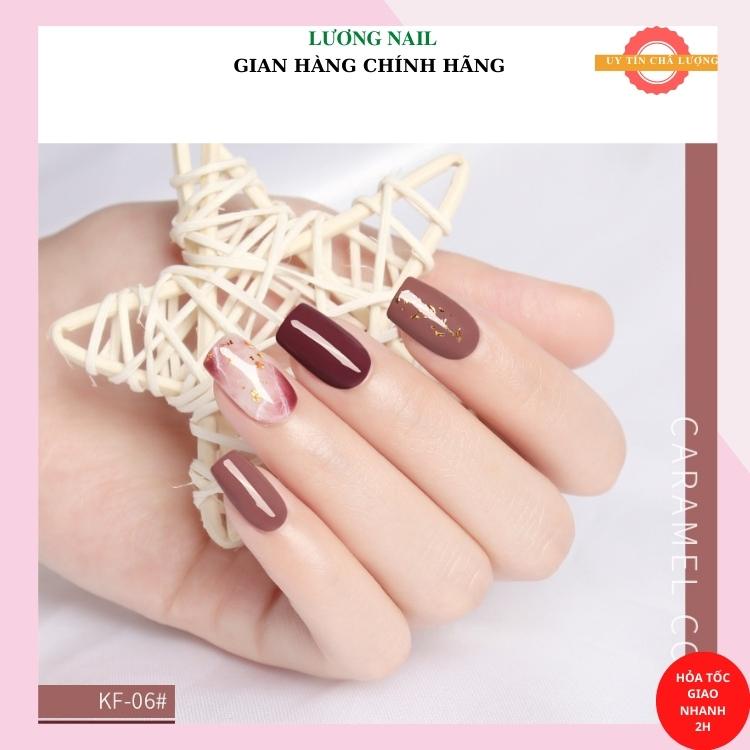Sơn gel AS sơn móng tay tone màu nâu đất nâu cà phê chai 15ml mã KF
