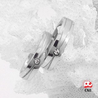 Nhẫn cặp inox 1 hột   ĐV 1 CHIẾC