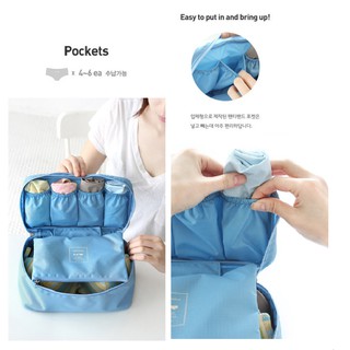 Túi Đựng Đồ Lót Du Lịch Hàn Quốc, xếp áo ngực quần lót underware túi Chống Thấm trong vali Bag in Bag DL02-TDL