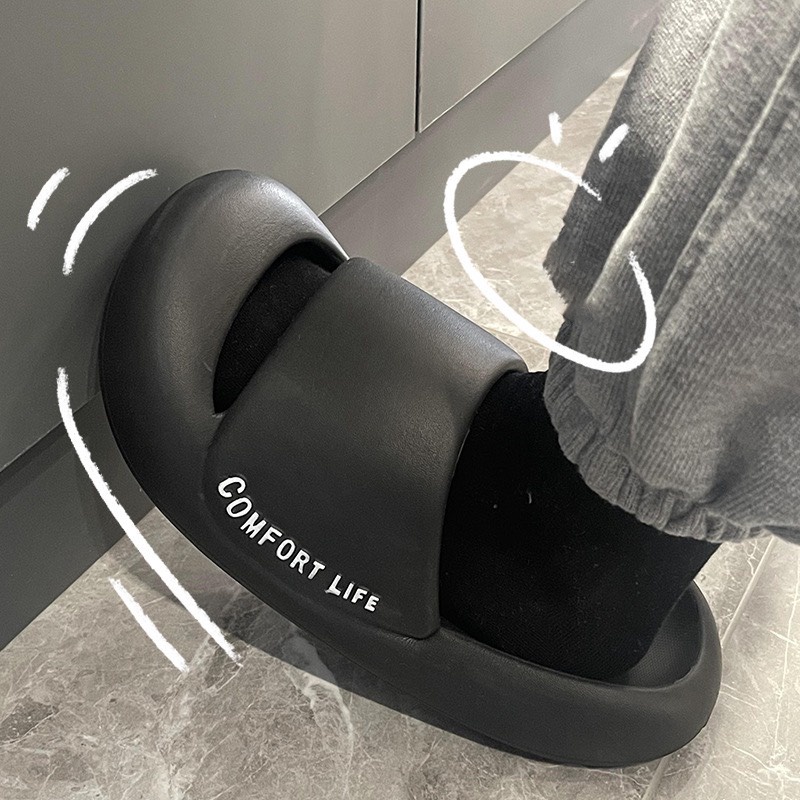 Dép bánh mì quai ngang bít mũi, dép đế cao chống trơn chống nước