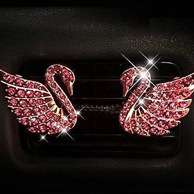 SET 2 thiên nga cài cửa gió xe ô tô kèm tinh dầu thơm cao cấp- Trang trí xe hơi