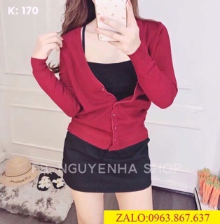 Áo khoác len nút bọc