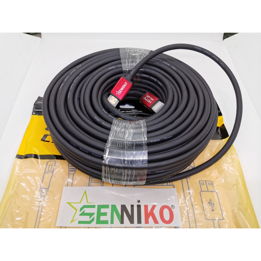 Cáp HDMI SENNIKO 2.0 hỗ trợ 3D, 4K 10M Chính hãng Bảo hành 1 năm