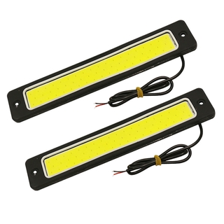 1 Cặp Dây Đèn Led Drl Cob 12v 190x35mm Ánh Sáng Trắng Chống Nước Cho Xe Hơi