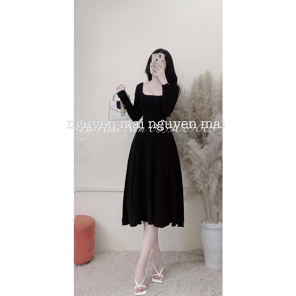 Váy zip cổ vuông dáng dài siêu xinh (kèm ảnh thật,video) | BigBuy360 - bigbuy360.vn