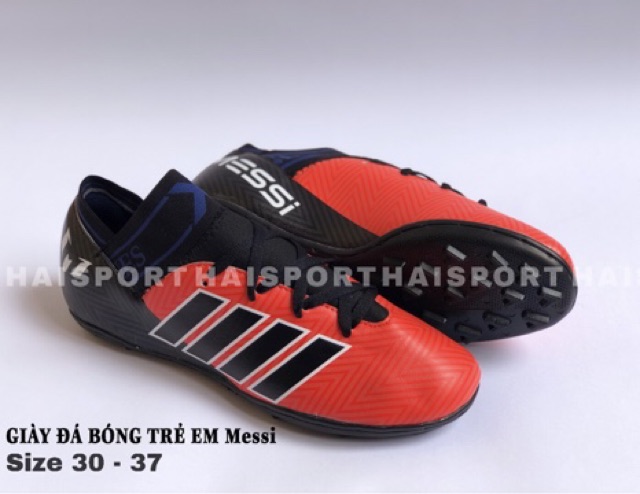 [ RẺ VÔ ĐỊCH ] Giày đá bóng trẻ em Messi -Tặng tất -Khâu đế 100% ( Size 30-37 ) Giày đá bóng sân cỏ nhân tạo Messi