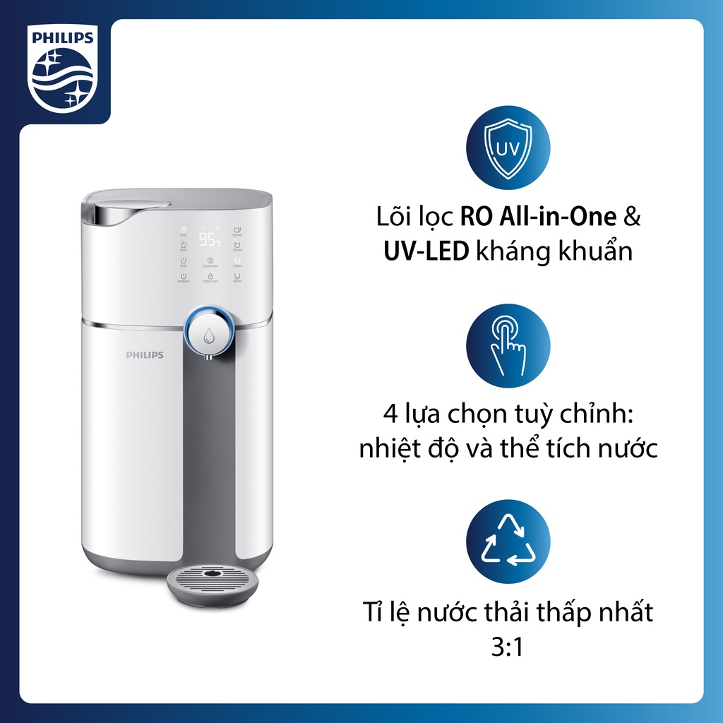 [HÀNG CHÍNH HÃNG] Máy lọc nước để bàn RO Philips ADD6910