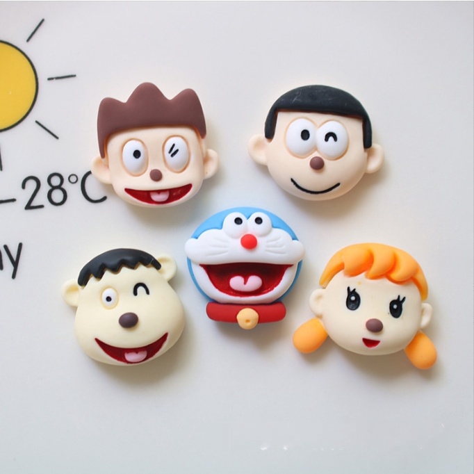 Charm slime nhân vật Nobita, Xuka, Chaien, Xeko, Doraemon trang trí kẹp tóc, dán Jibbitz, vỏ ốp điện thoại, DIY