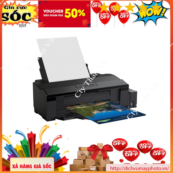 Máy in phun màu A3 EPSON L1800 L1300 dễ dàng thay thế mực tốc độ in nhanh chất lượng có bảo hành INECO