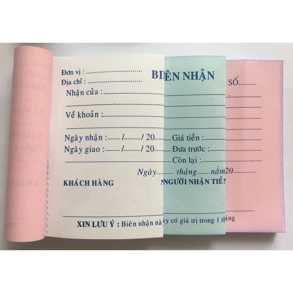 Biên nhận 3 liên