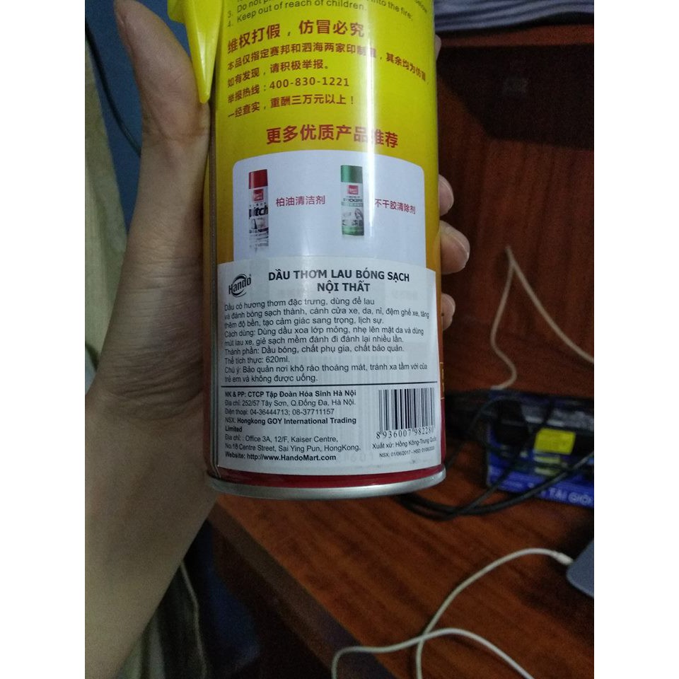 [Giá công phá] Dầu thơm lau nội thất Biaobang - 620ml (Nhập khẩu và phân phối bởi Hando)