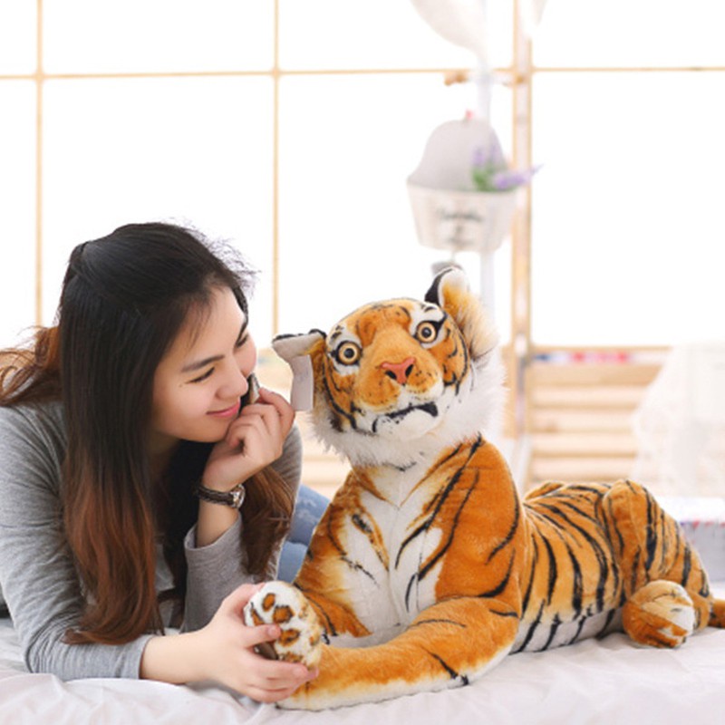 Cute Simulated Small Stuffed Toy Animals Tiger Calf Plush for Kids Birthdays