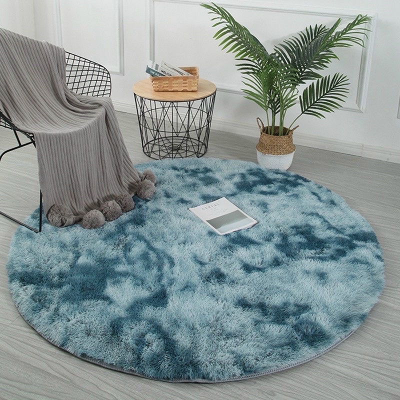 Thảm lông tròn chụp hình - lót sàn 1m x 1m ( Thảm hình tròn lót sàn )