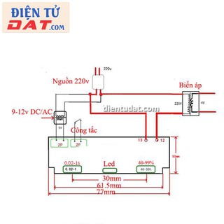 Mạch Timer Hàn Điểm Cell Pin 41A BTA41
