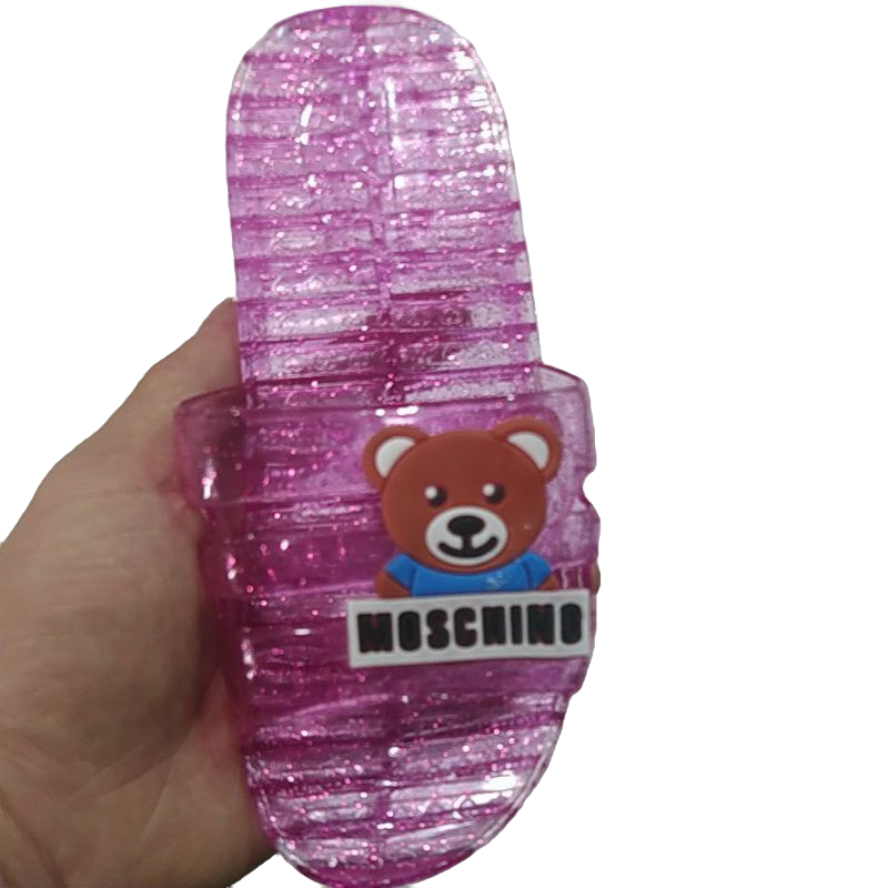 Dép nhựa trong ánh kim tuyến cho bé yêu