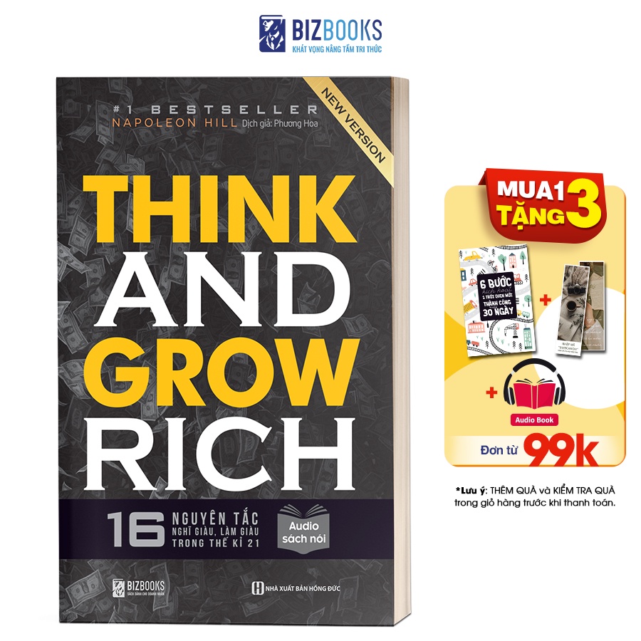 BIZBOOKS - Sách - Think and Grow Rich: 16 Nguyên tắc nghĩ giàu làm giàu trong thế kỉ 21