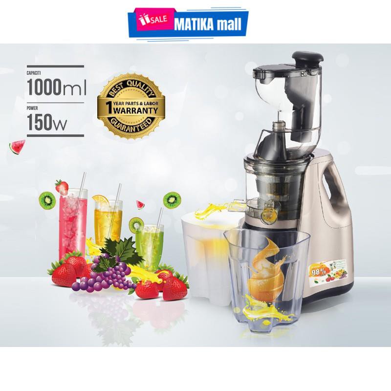 Máy ép chậm Matika MTK-3239, máy ép trái cây công nghệ thông minh, nước ép giữ nguyên tinh chất, hương vị