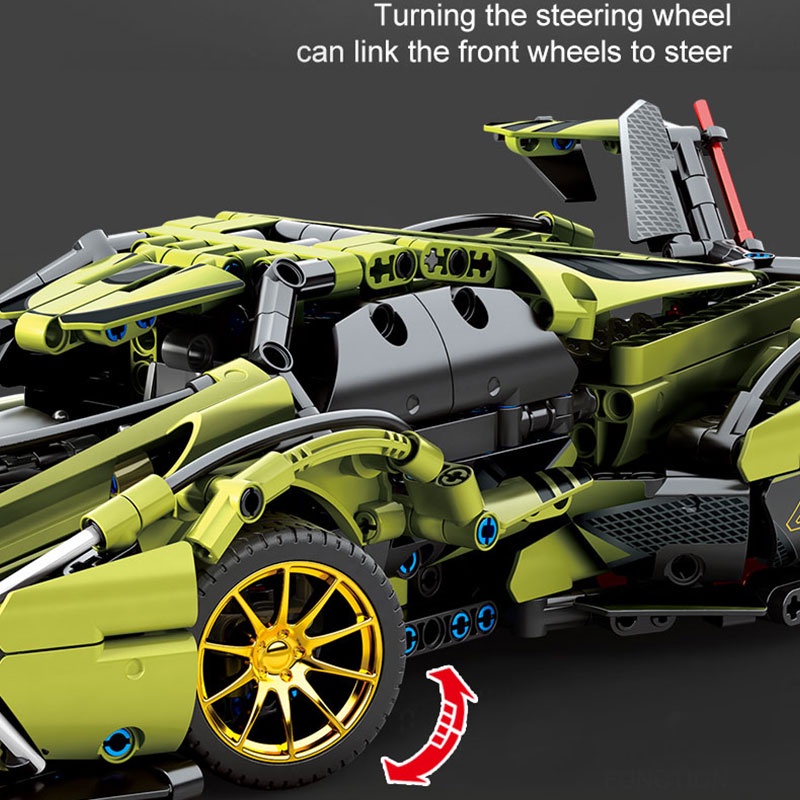 Mẫu Lắp Ráp mô hình Siêu Xe SY8553 High-tech Mini Lamborghinis V12 Sports Car Motor 1039pcs