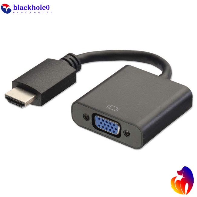 BH HDMI-compatible to VGA Converter Adapter Cable (Black)