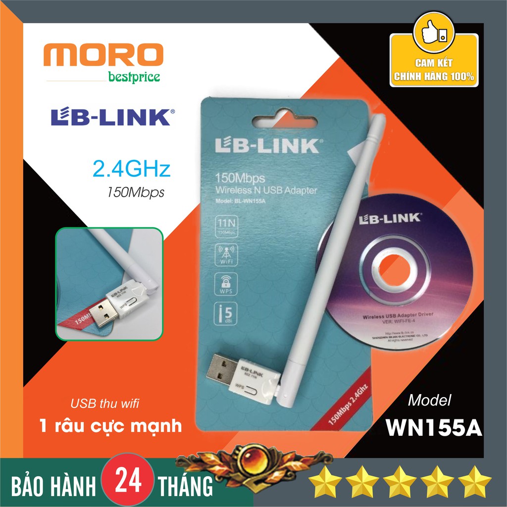 Bộ thu sóng wifi LB-LINK BL-WN155 - Chính hãng