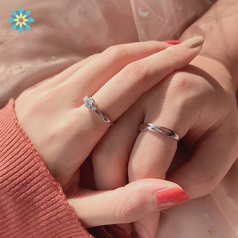 Nhẫn cặp đính đá thời trang cá tính