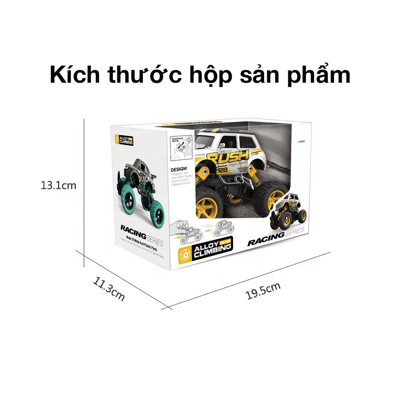 Xe đồ chơi ô tô địa hỉnh tỷ lệ 1:36 chất liệu hợp kim, cánh cửa có thể mở được, chắc chắn và vô cùng bền bỉ (chạy cót)