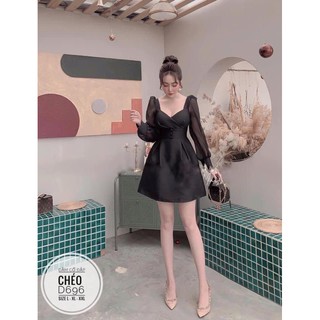 Bigsize Đầm cổ đắp chéo D696