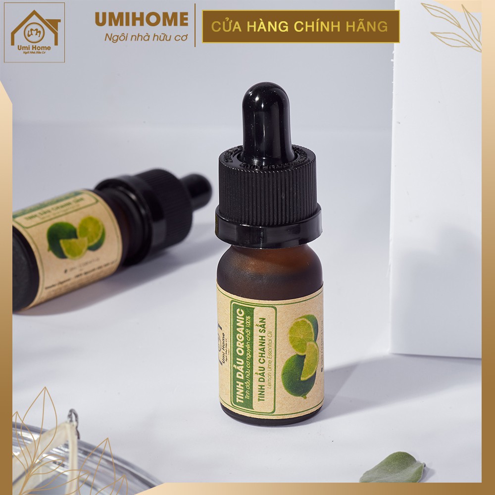 Tinh dầu thơm phòng Chanh Sần Lime hữu cơ UMIHOME nguyên chất - Giảm căng thẳng, ngừa cảm lạnh, cúm, ho, viêm xoang