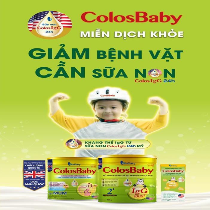 Sữa bột ColosBaby Gold 1000IgG  0+, 1+ Hộp 400g Mẫu mới Date T3.2023