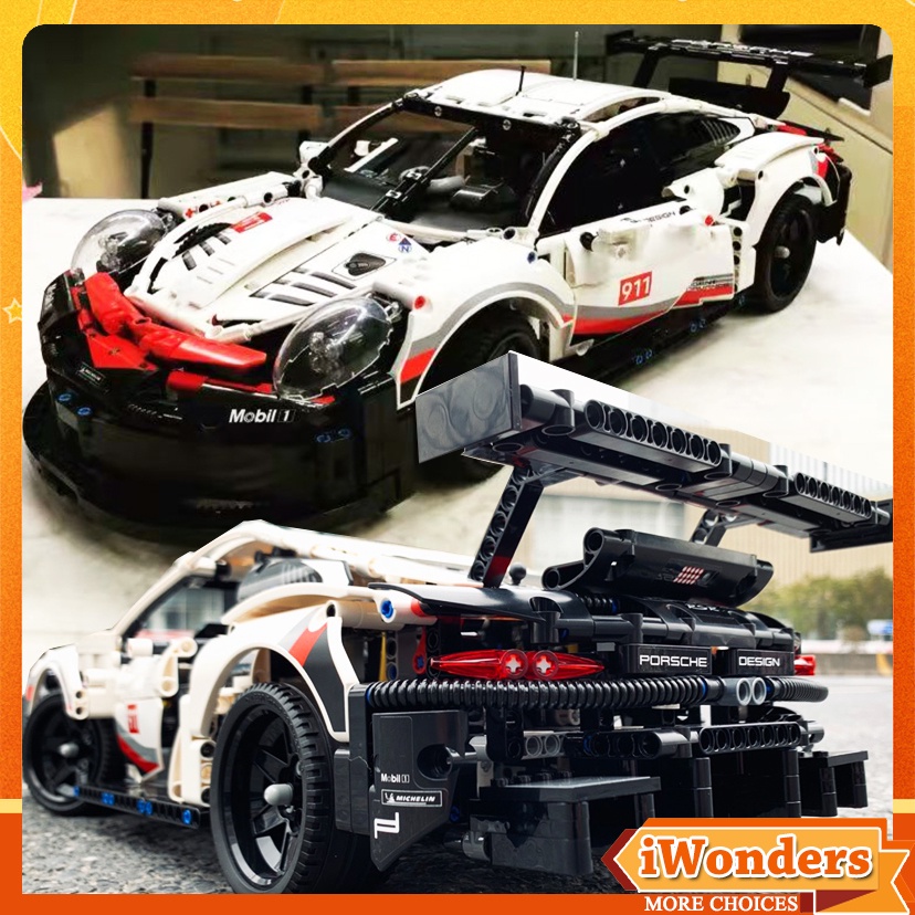 Đồ Chơi Lắp Ráp Lego Xe Hơi Porsche 911 RSR MOC / 42096 Cho Bé Trai