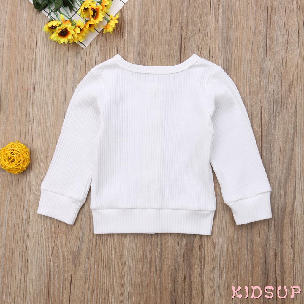 Áo Khoác Cardigan Tay Dài Màu Sắc Ngọt Ngào Dễ Thương Cho Bé Gái