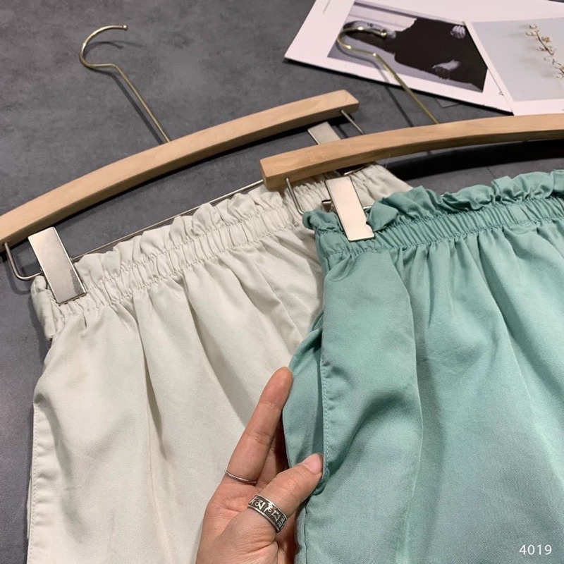 Quần short thắt nơ lưng cao siêu mát