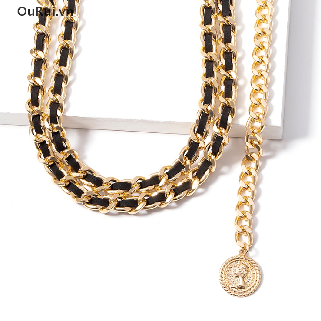 Thắt Lưng Một Lớp Phối Tua Rua Phong Cách Cổ Điển Thời Trang