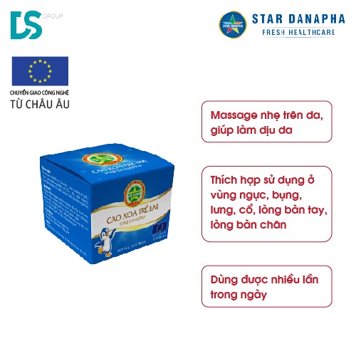 Cao xoa trẻ em Cao Sao Vàng STAR DANAPHA 16G