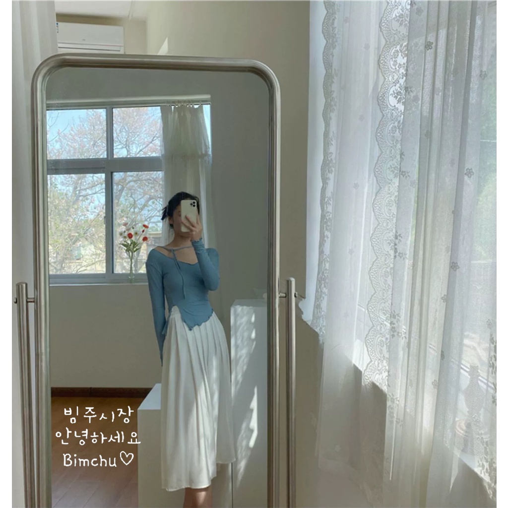 Áo Len Mỏng Dài Tay Xẻ Tà Nữ Tính Chất Mềm Mại Phong Cách Hàn Quốc - S65 | BigBuy360 - bigbuy360.vn