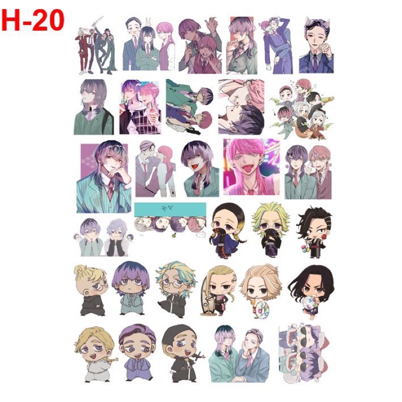 Sticker dán rindou haitani sanzu tokyo revengers mikey takemichi draken takashi shuji hanma