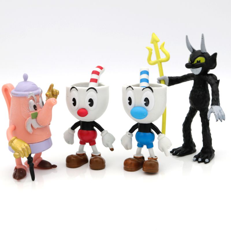 Set 6 Mô Hình Nhân Vật Game Cuphead 3.6-4 Inch